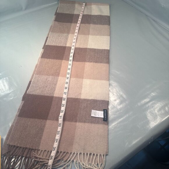 Wamsoft Wool Neck Scarf Fringe Shawl Wrap Plaid - Picture 10 of 12